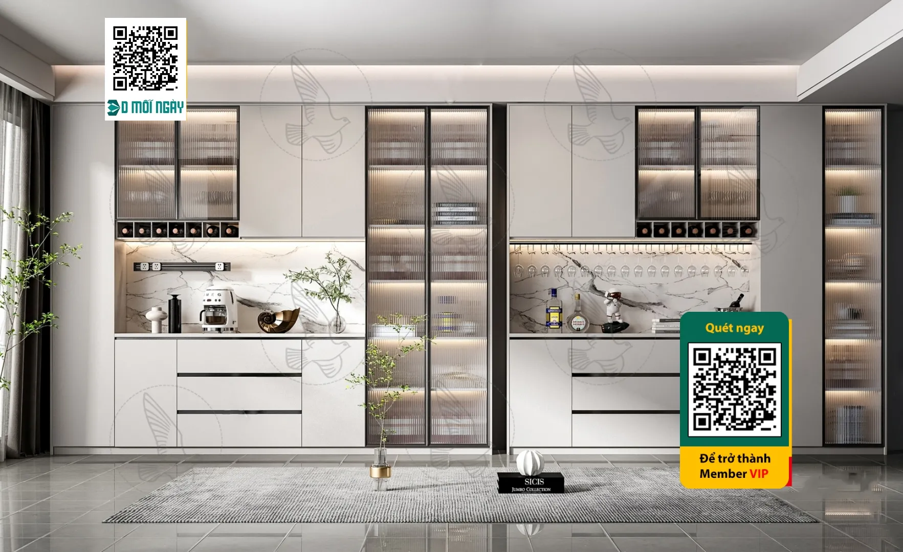 Wine cabinet 3D - 012 - 3816