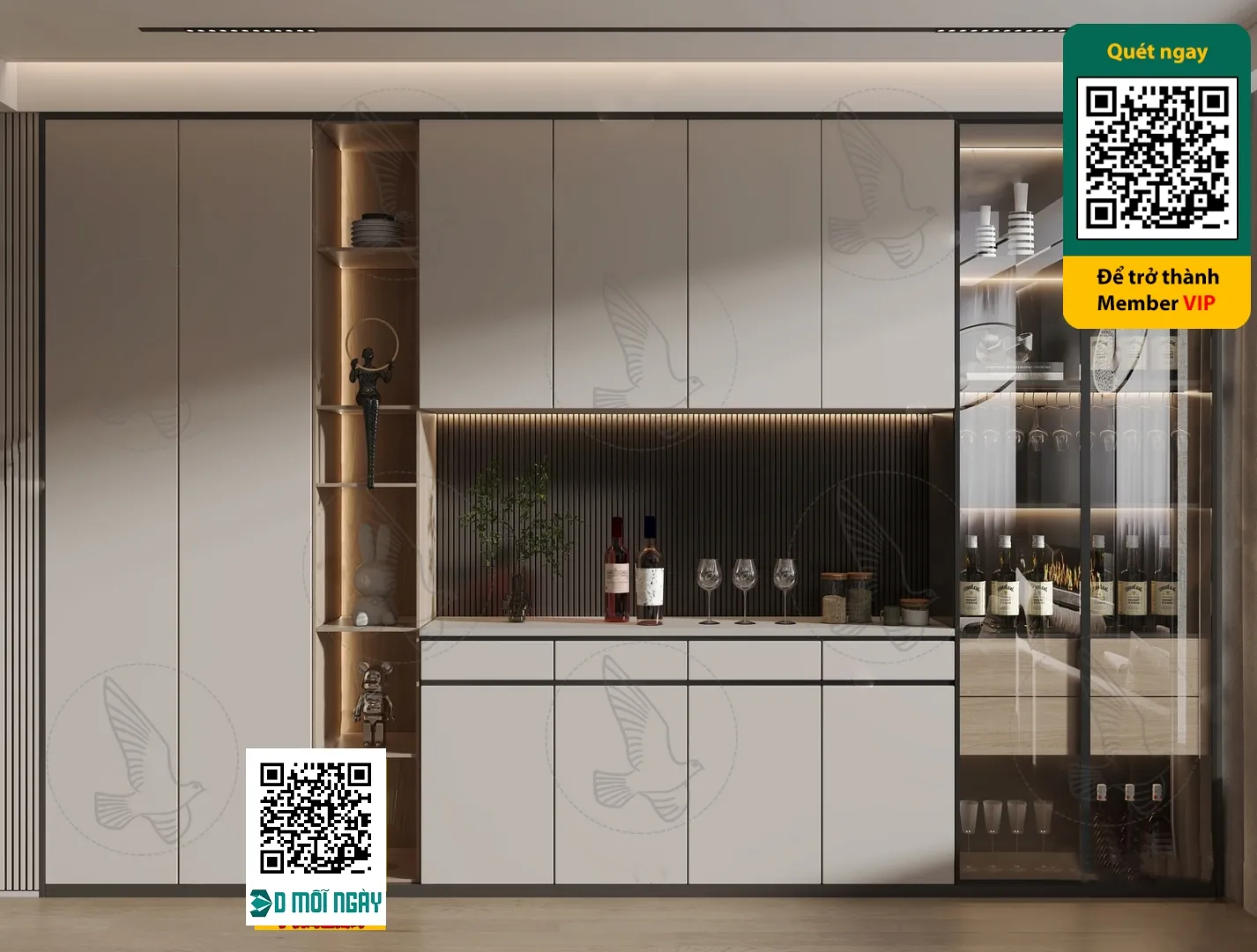 Wine cabinet 3D - 017 - 3821