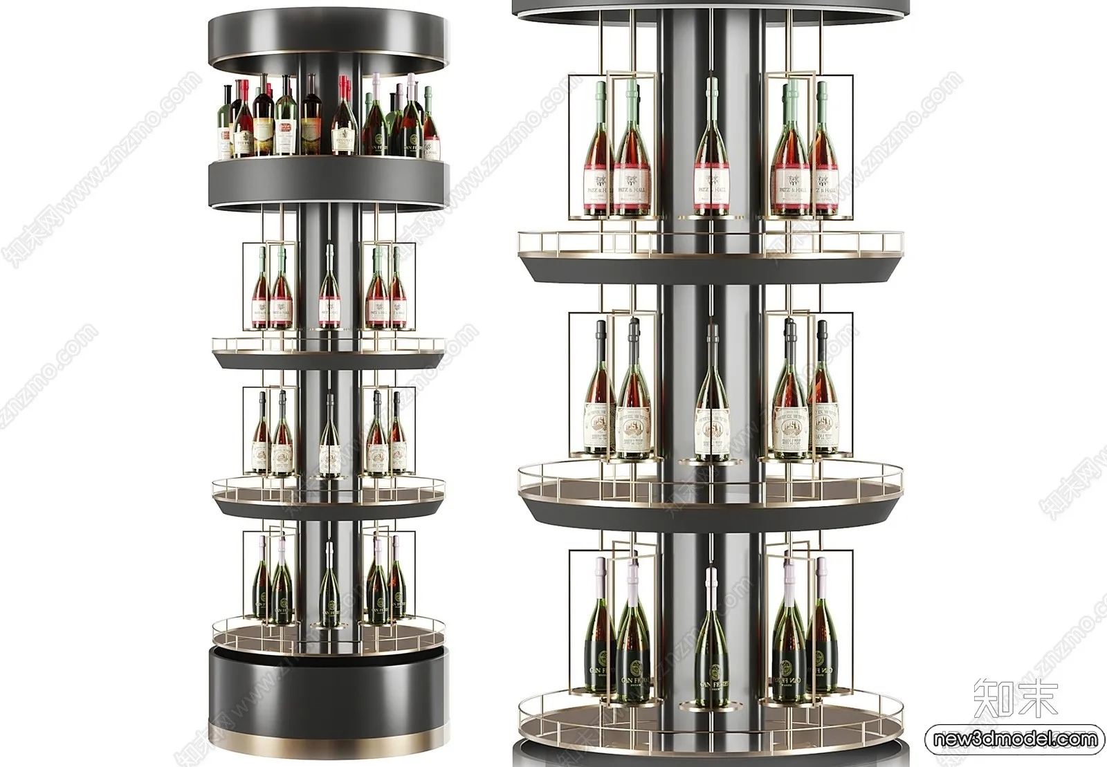 Wine Cabinet 3D Models - 3D Furniture for Interior Design - 017