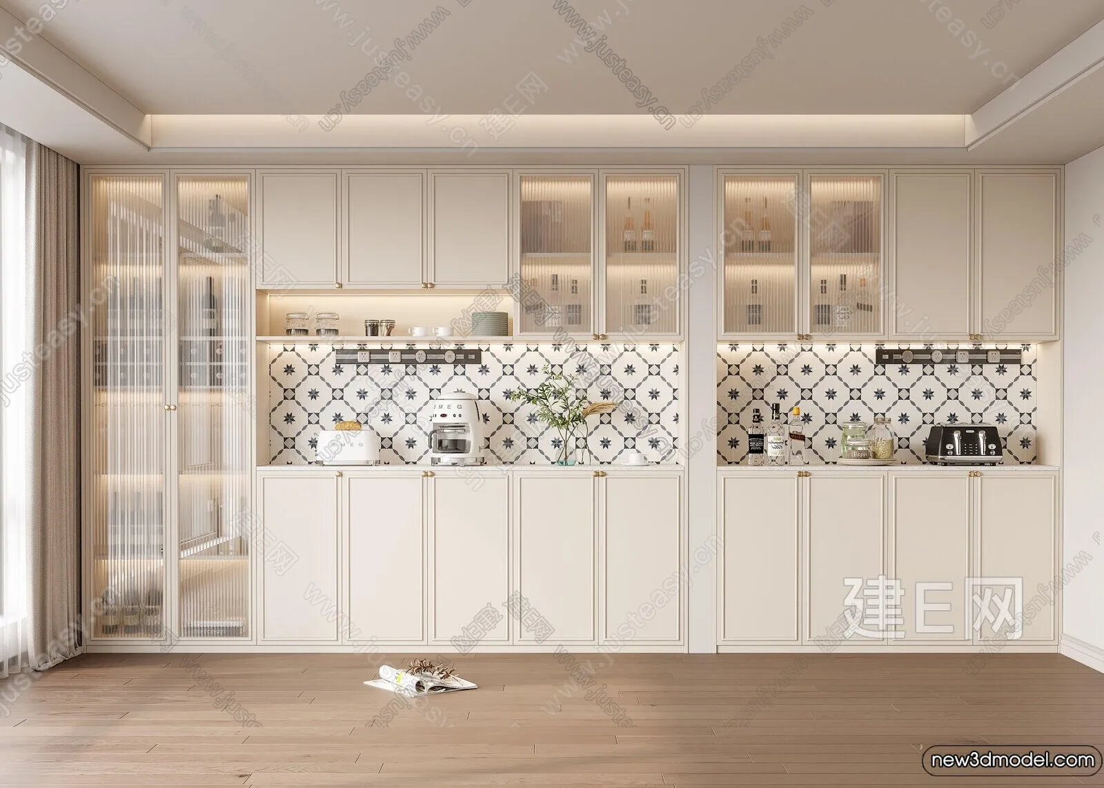 Wine Cabinet 3D Models - 3D Furniture for Interior Design - 023