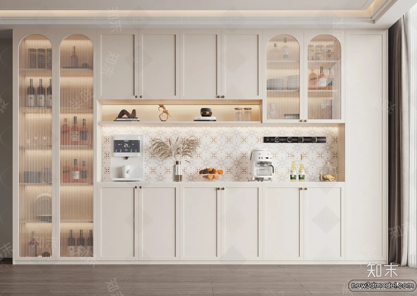 Wine Cabinet 3D Models - 3D Furniture for Interior Design - 044