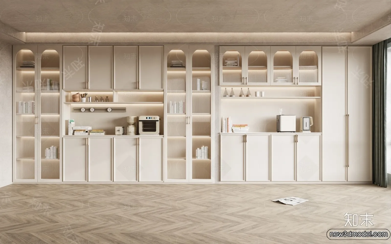 Wine Cabinet 3D Models - 3D Furniture for Interior Design - 053