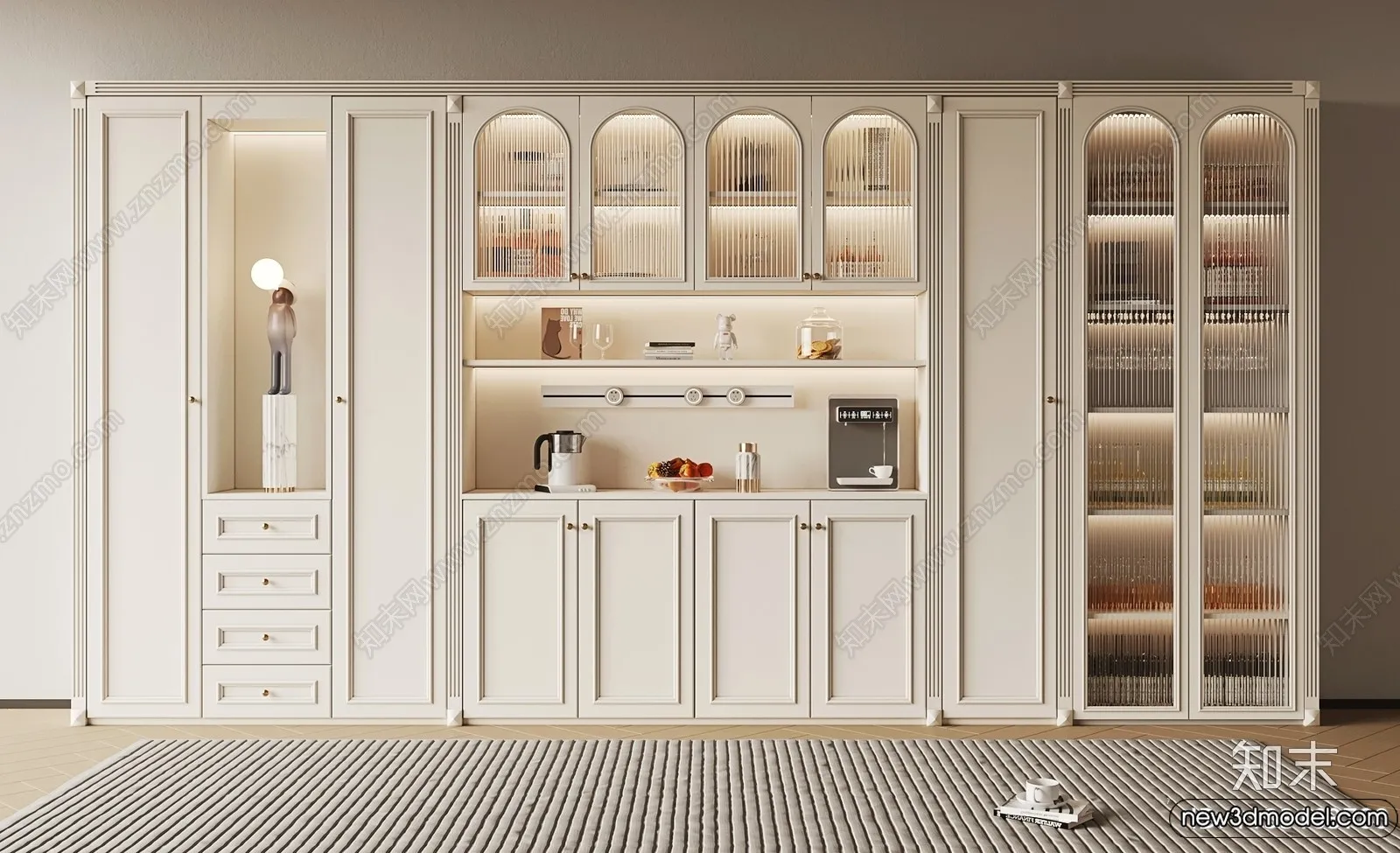 Wine Cabinet 3D Models - 3D Furniture for Interior Design - 069