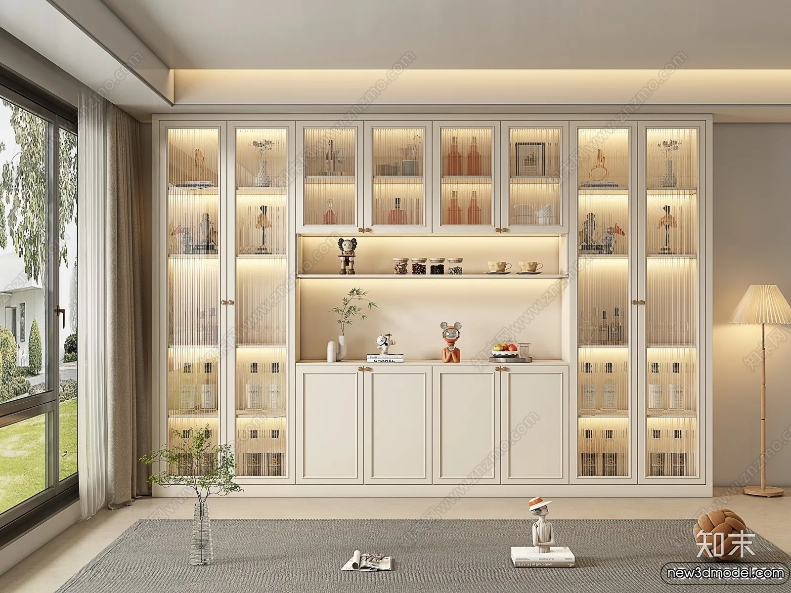 Wine Cabinet 3D Models - 3D Furniture for Interior Design - 071