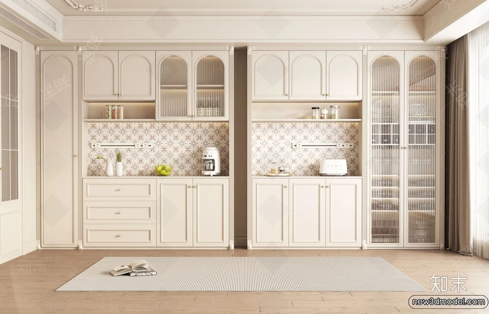 Wine Cabinet 3D Models - 3D Furniture for Interior Design - 086