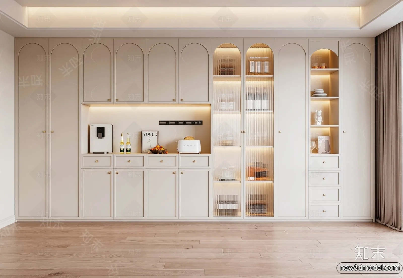 Wine Cabinet 3D Models - 3D Furniture for Interior Design - 089