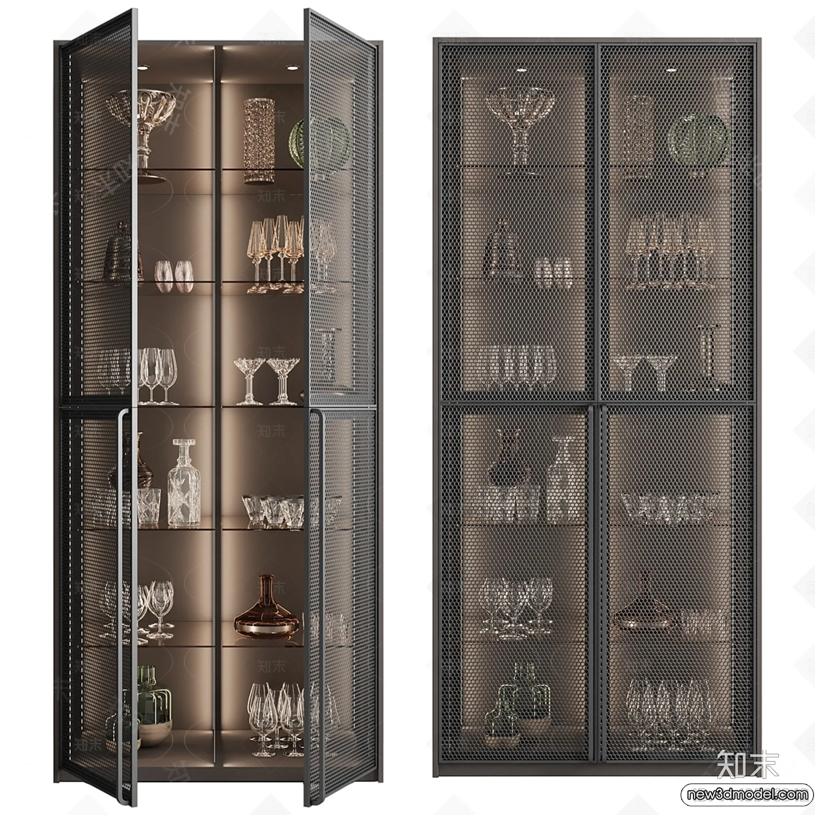 Wine Cabinet 3D Models - 3D Furniture for Interior Design - 091