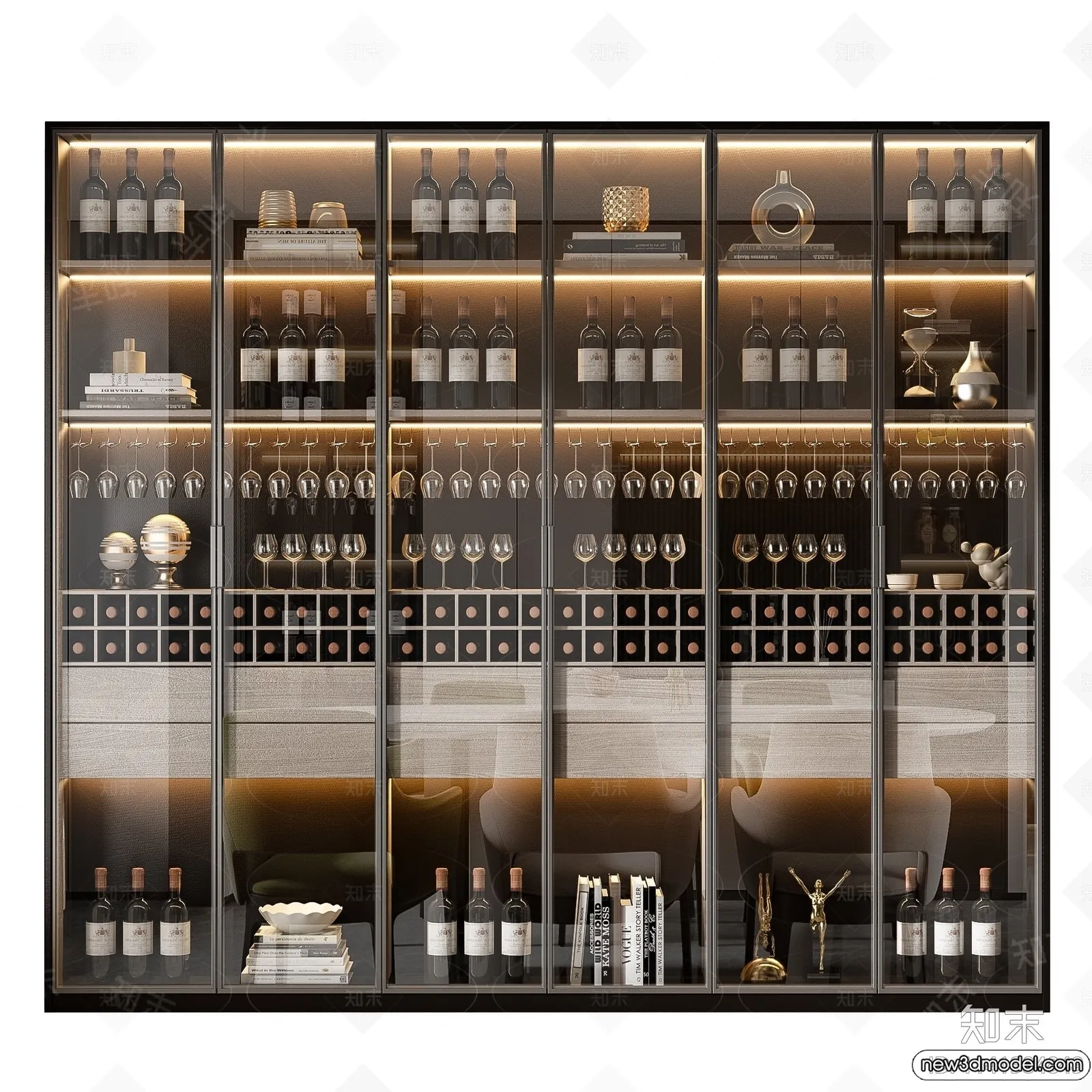 Wine Cabinet 3D Models - 3D Furniture for Interior Design - 092
