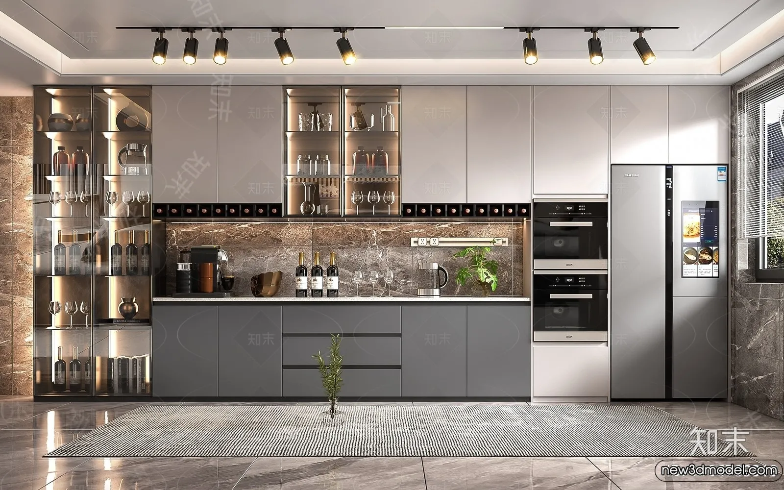 Wine Cabinet 3D Models - 3D Furniture for Interior Design - 131