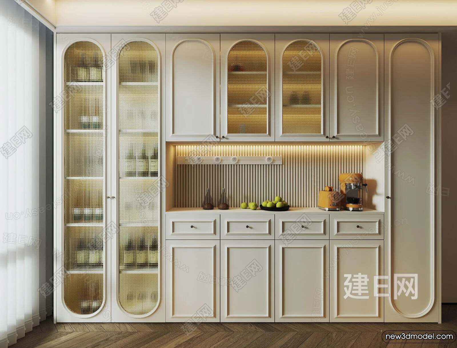 Wine Cabinet 3D Models - 3D Furniture for Interior Design - 142