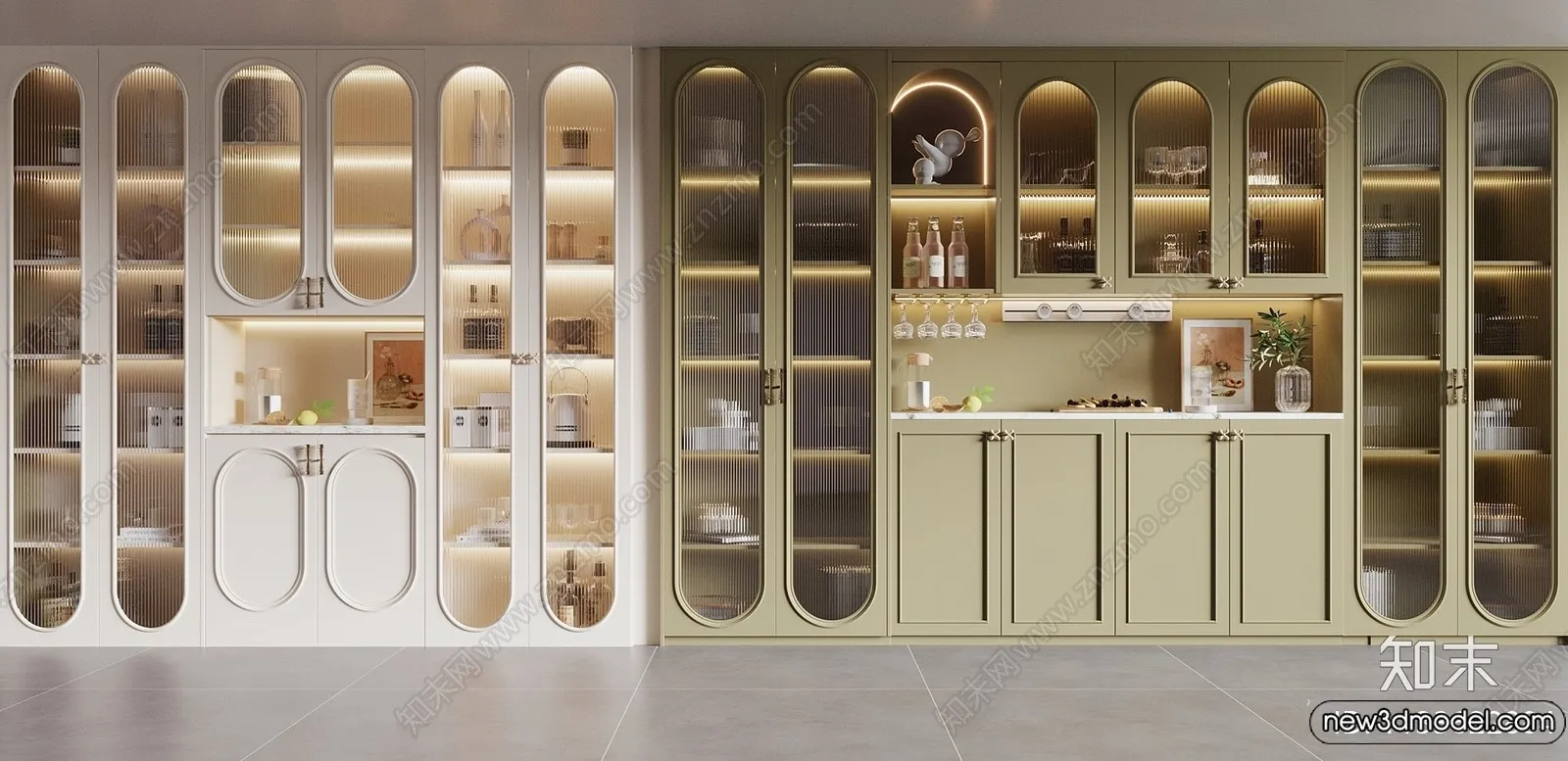 Wine Cabinet 3D Models - 3D Furniture for Interior Design - 149