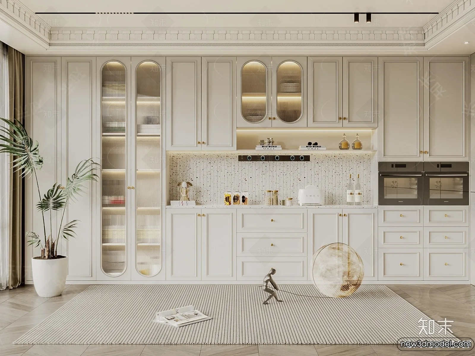 Wine Cabinet 3D Models - 3D Furniture for Interior Design - 150