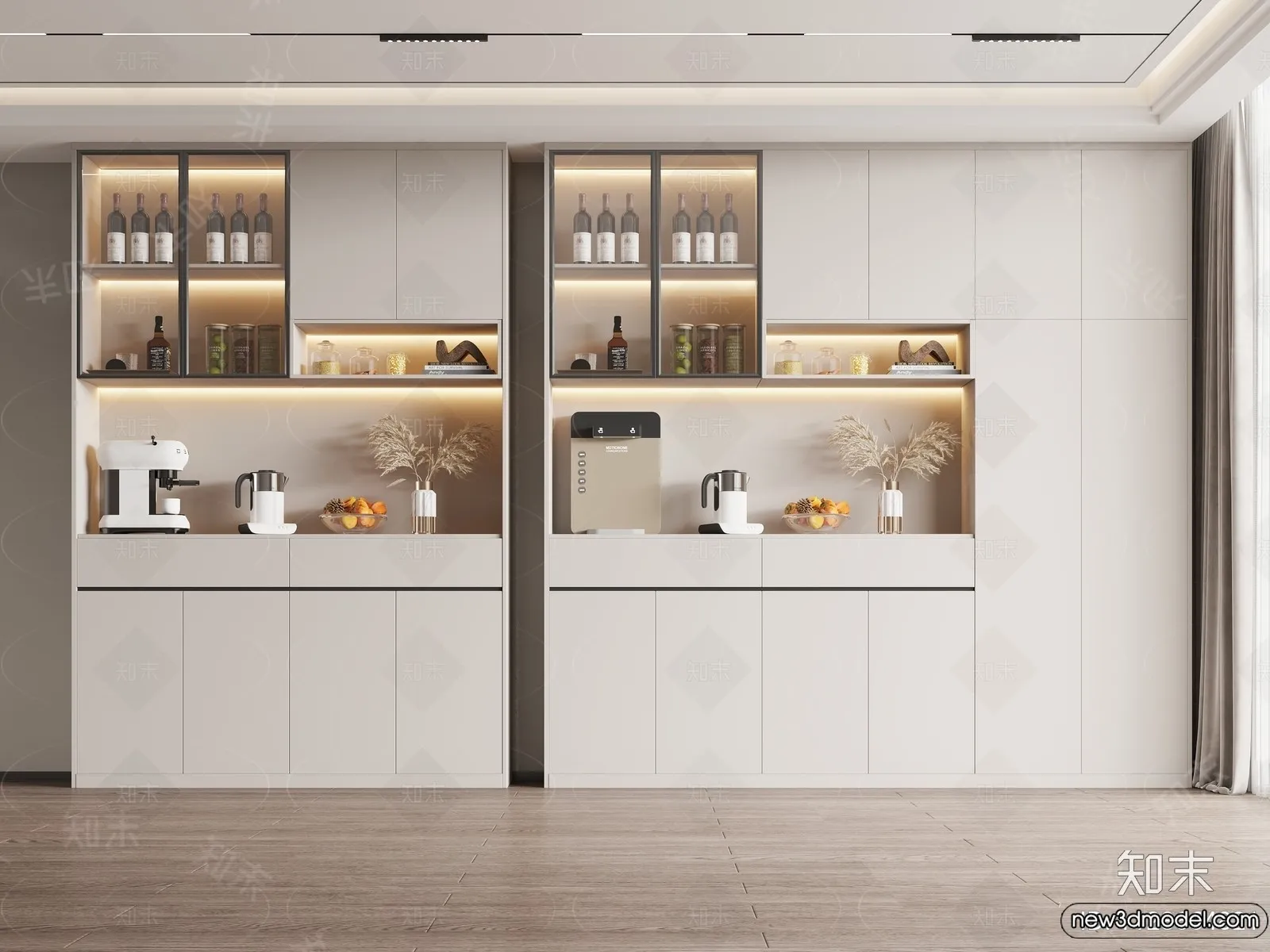 Wine Cabinet 3D Models - 3D Furniture for Interior Design - 156
