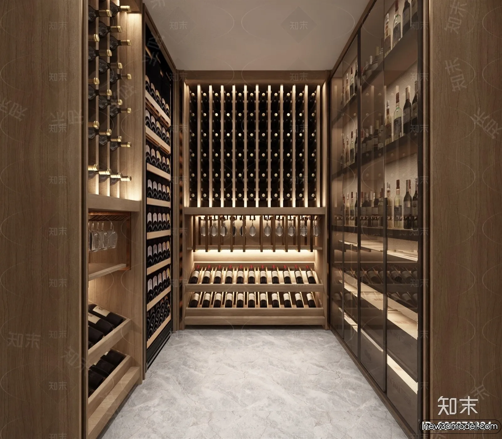 Wine Cabinet 3D Models - 3D Furniture for Interior Design - 169