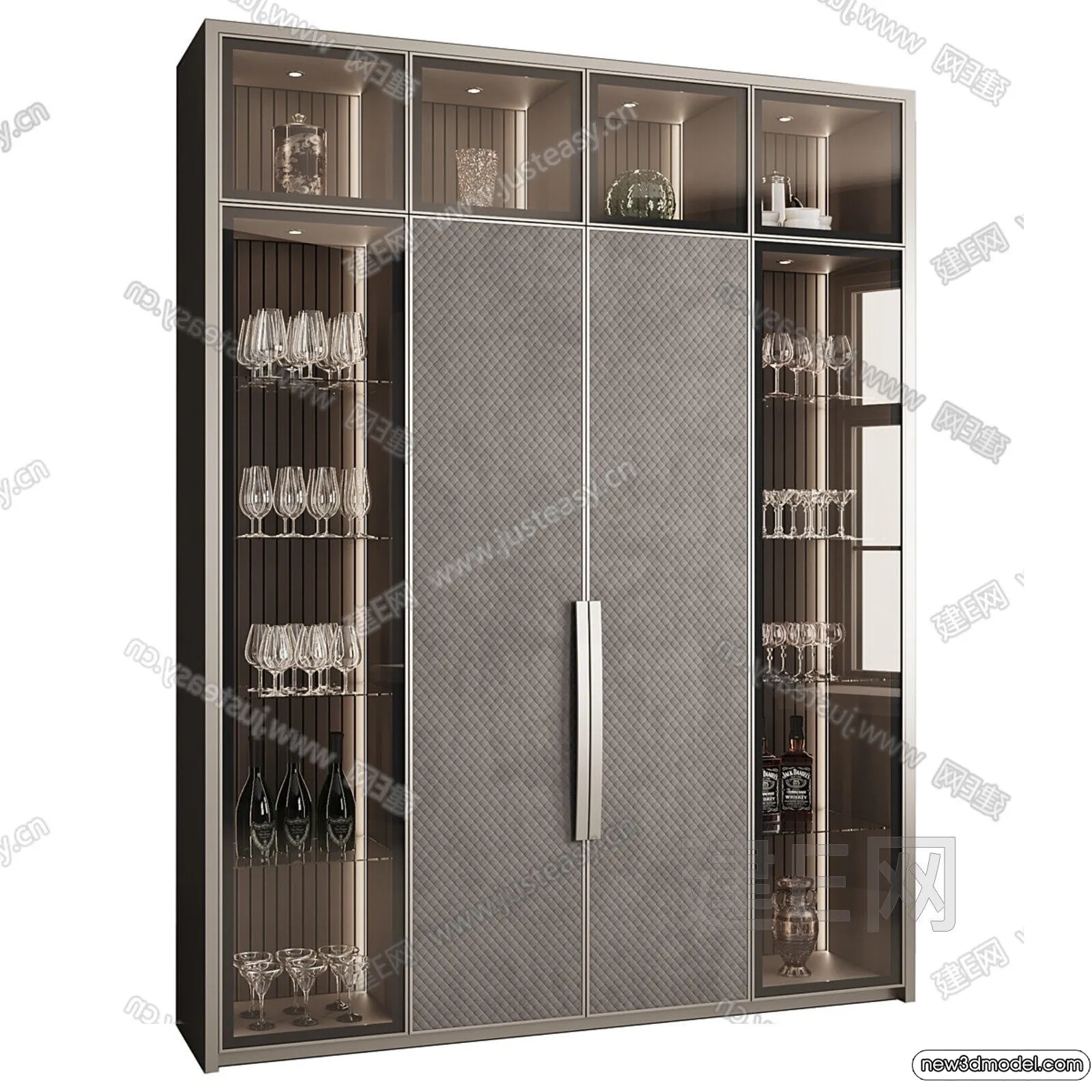 Wine Cabinet 3D Models - 3D Furniture for Interior Design - 173