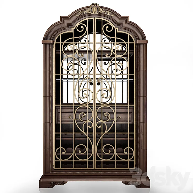 Wine cabinet Colette Wine Cabinet 3D Model Free