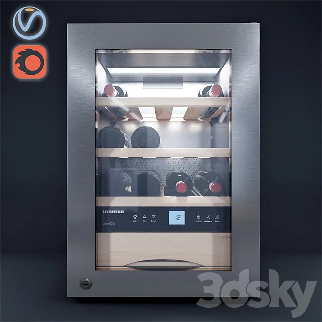 Wine Cabinet Liebherr WKes 653 - 20 GrandCru 3D Model