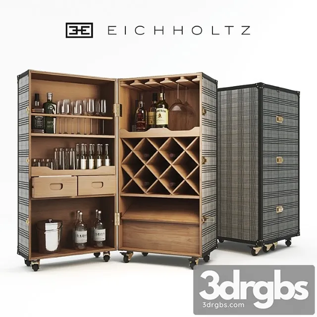 Wine cabinet martini bianco 2 3D Model Free