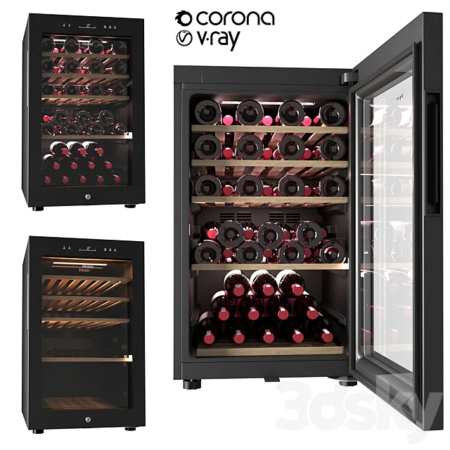 Wine cabinet (refrigerator) Haier FWC49GA 3D Model