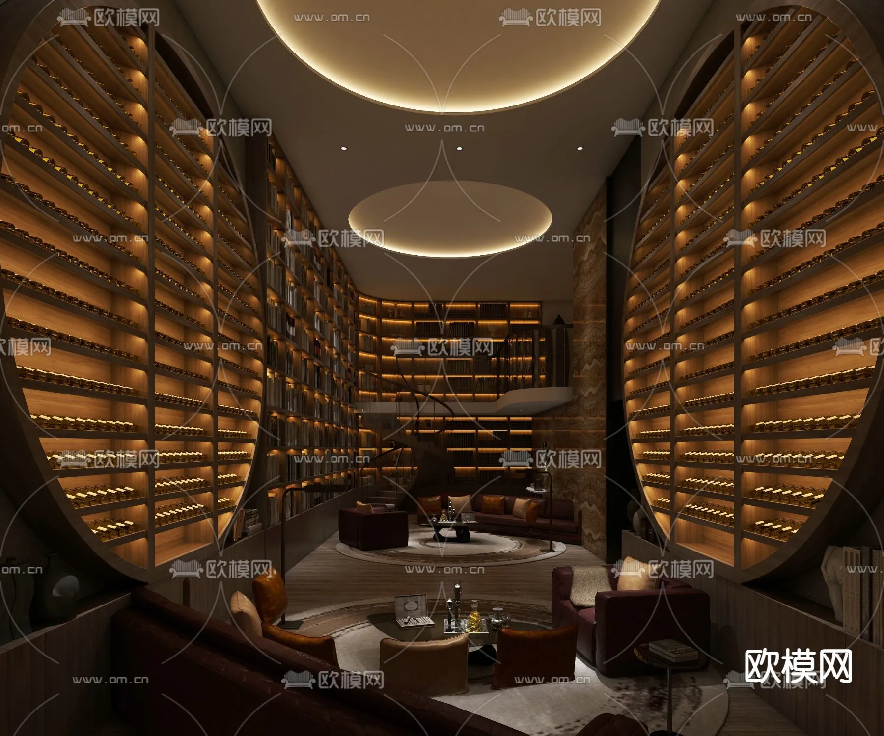 Wine Cellar 3D Model - Wine Cabinet - 048 - VRAY Render