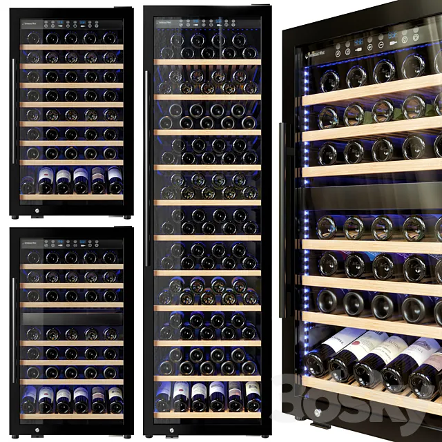 Wine Enthusiast Classic fridge set 3D Model