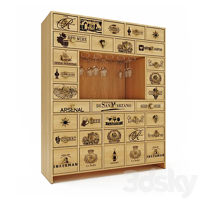Wine locker "to store wine '02 3D Model