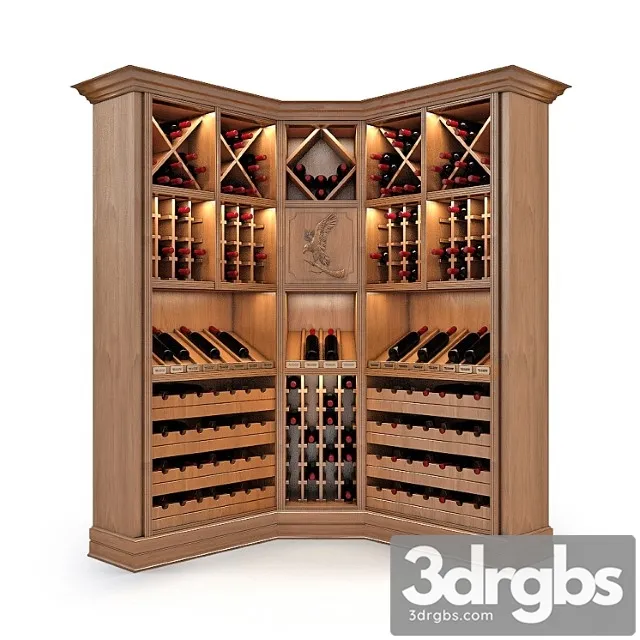 Wine Rack Storage Wine Corner 233 3D Model Free