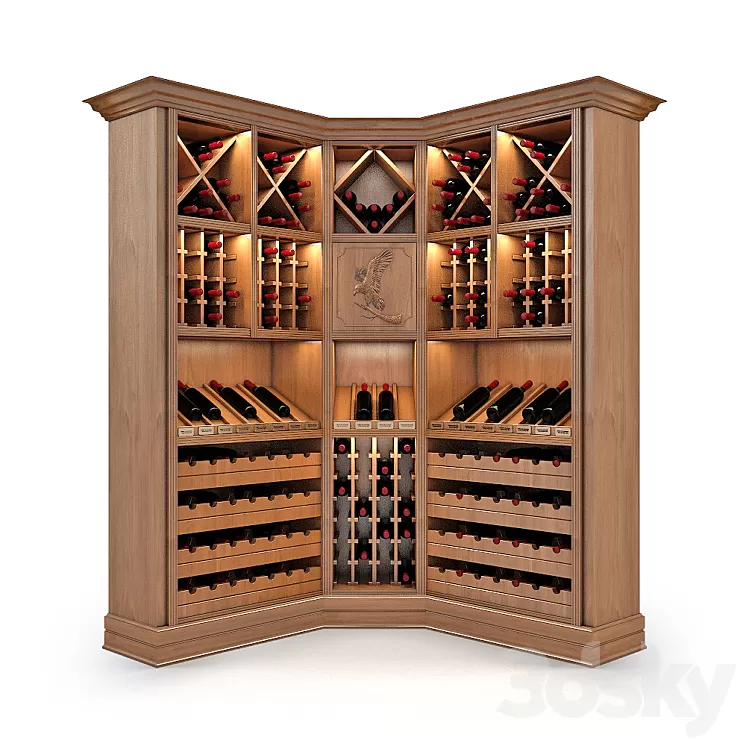 Wine rack Store Wine CORNER 233 3D Model