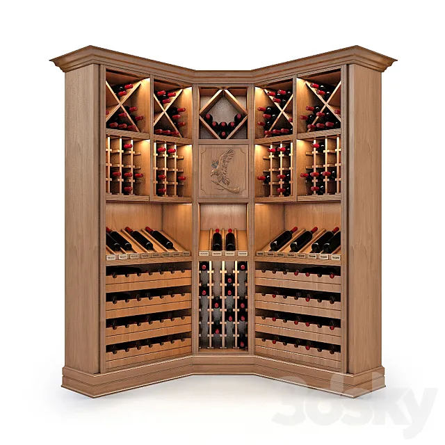 Wine rack Store Wine CORNER 233 3DModel
