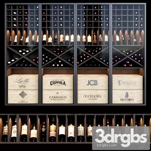 Wine shelf 04 Free Download