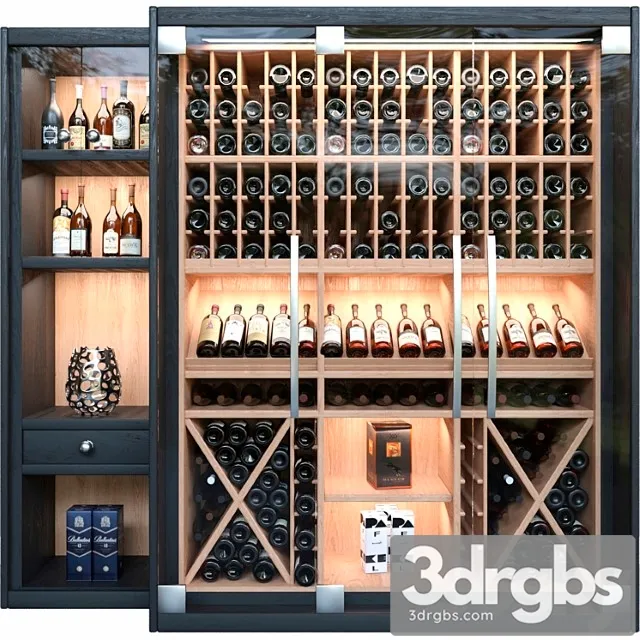 Wine shop. wine alcohol 3D Model Free