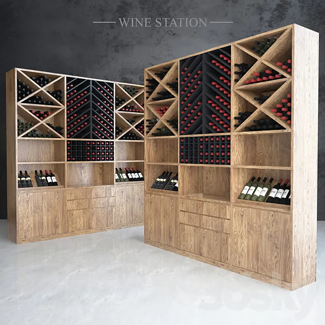 Wine Station 3D Model