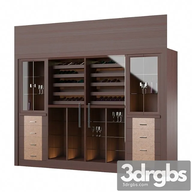 Wine tasting cabinet 3D Model Free