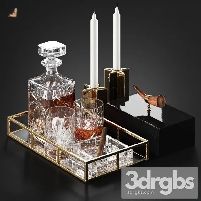 Wine Zara Home Decor Set 1 3D Model Free