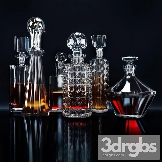 Wine Zara Home Decor Set 2 3D Model Free