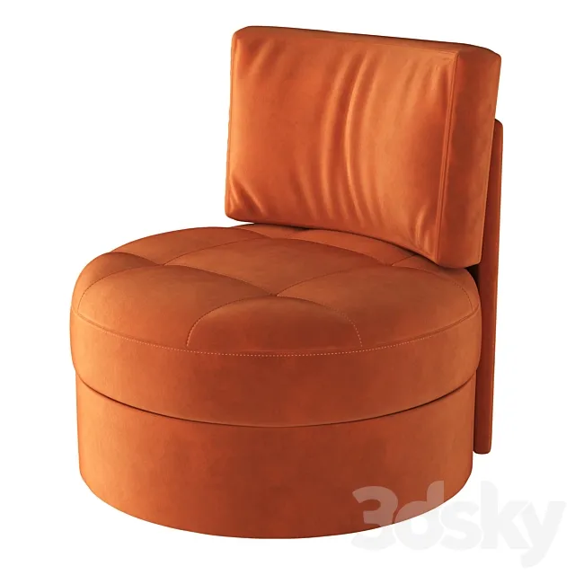 WingRound armchair 3D Model