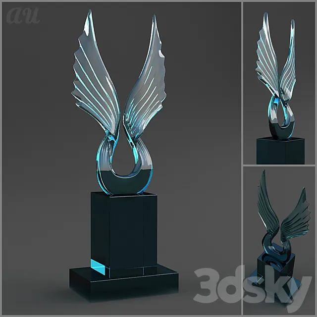 Wings Figurine 3D Model