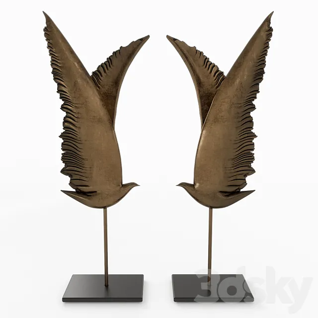 Wings sculpure decor 3DModel