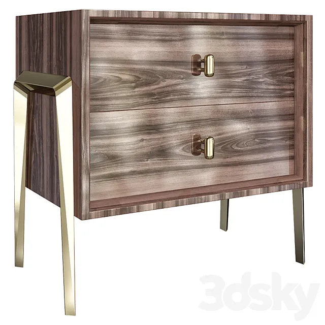 Winsome Bedside Dresser Drawers Table 3DModel