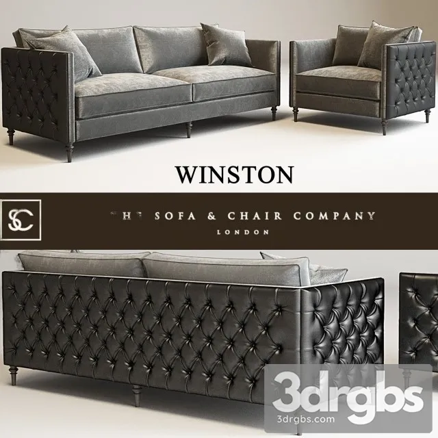 Winston Sofa 01 3D Model Free