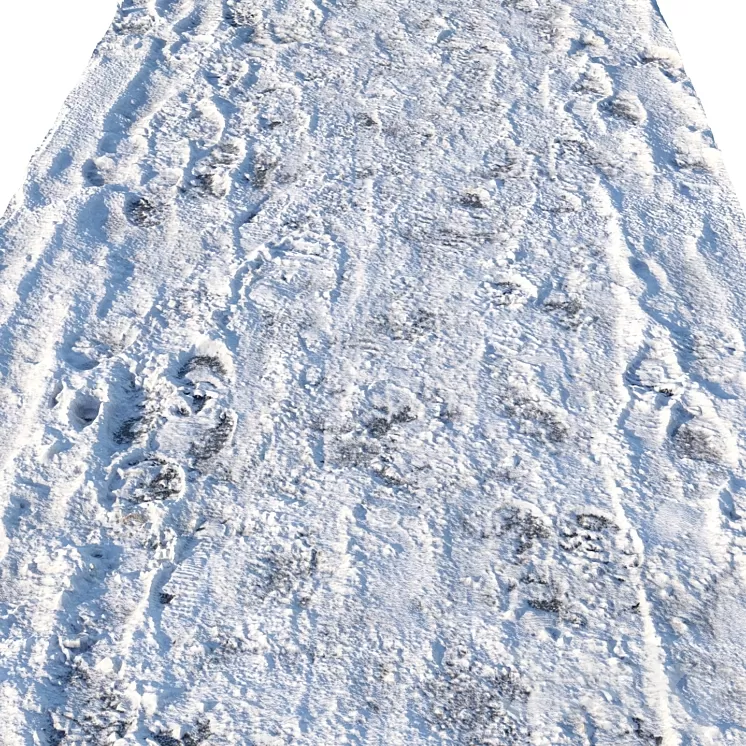 Winter footpath 04 (8 meters) 3D Model Free Download