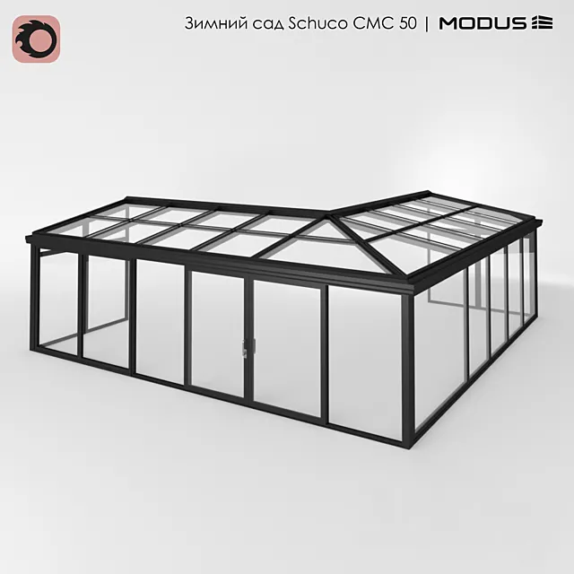 Winter garden (№ 5) CMC 50 MODUS. Gable to the outside corner of the building 3D Model
