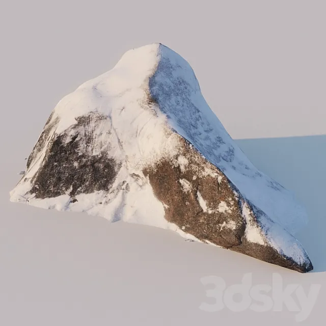 Winter rock 3D Model
