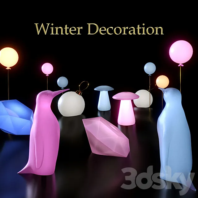 winter scenery 3D Model