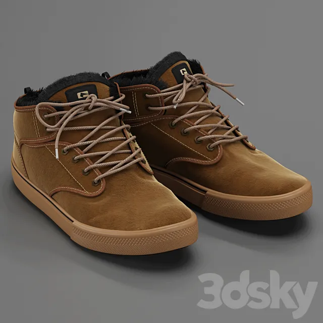 Winter sneakers Globe Motley Mid 3DModel