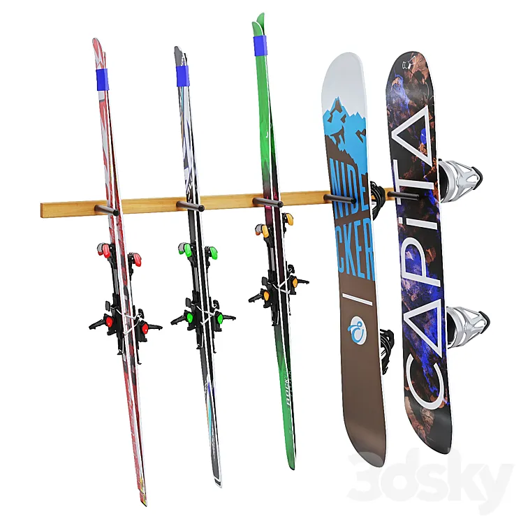 Winter sports equipment 3D Model Free