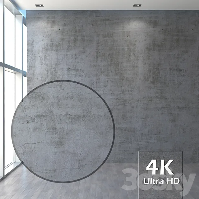 Wiped plastered wall 3DModel