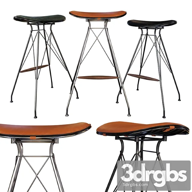 Wire bar stool by overgaard & dyrman 2 3D Model Download