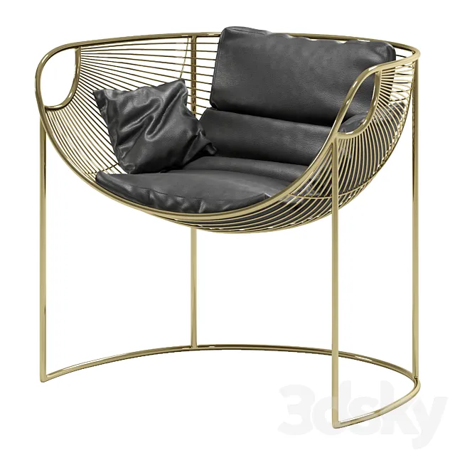 Wire Salon chair 3D Model