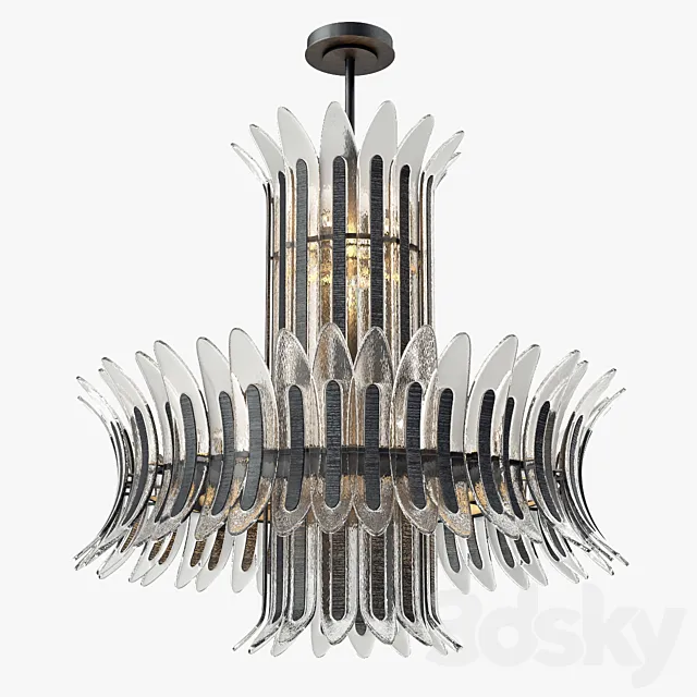 Wired Custom Lighting Palm Chandelier 3DModel